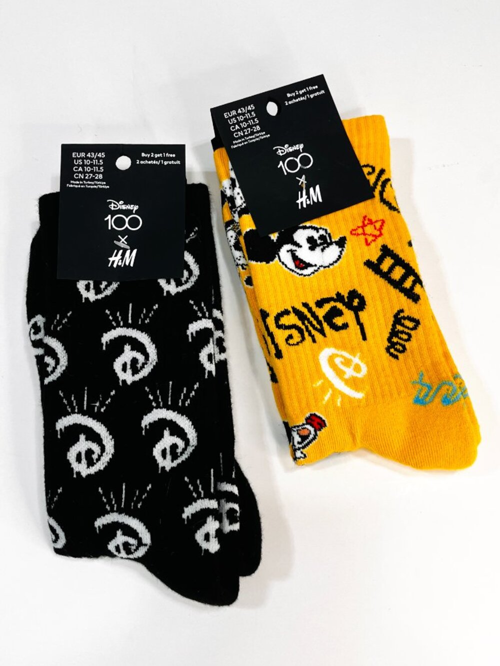 NEW [2pr] Disney 100 x H&M Socks by Trevor Andrew Gucci Ghost Trouble Andrew